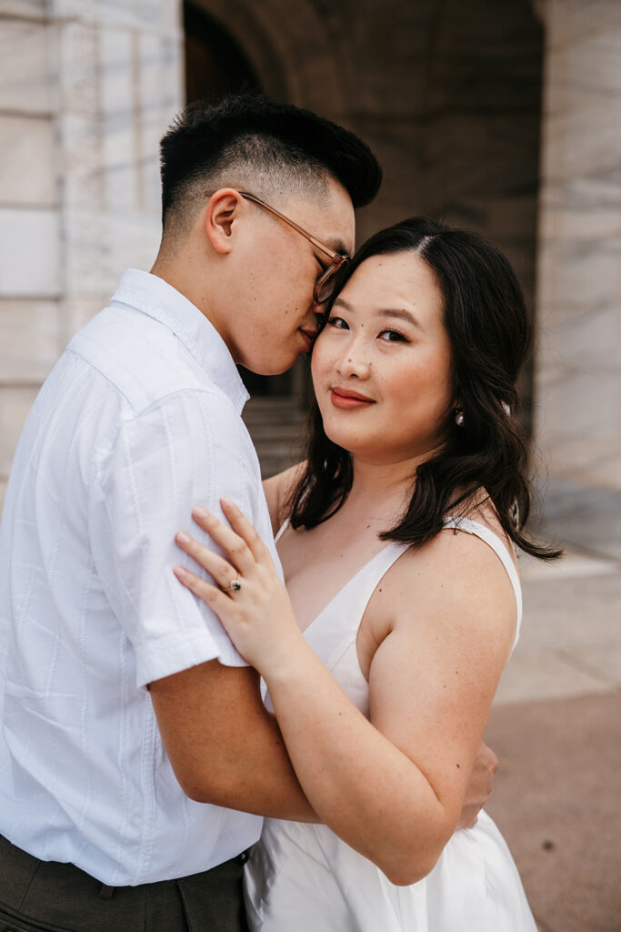 bride and groom minnesota elopement downtown