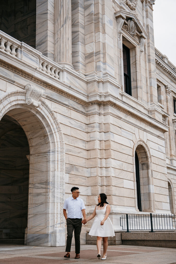 bride and groom minnesota elopement downtown