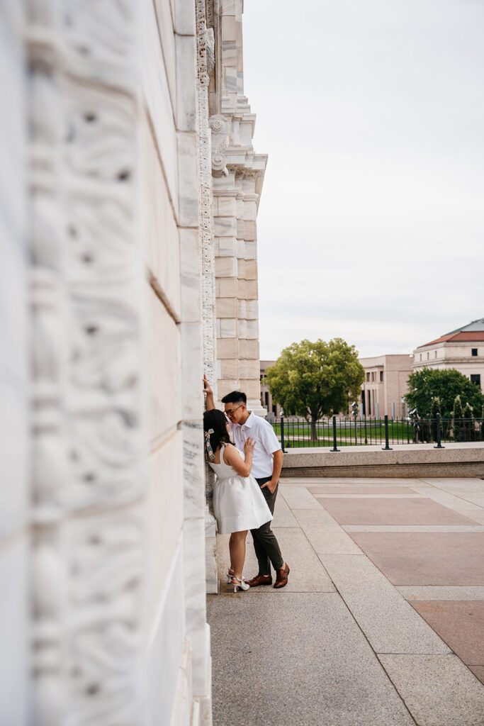 bride and groom minnesota elopement downtown