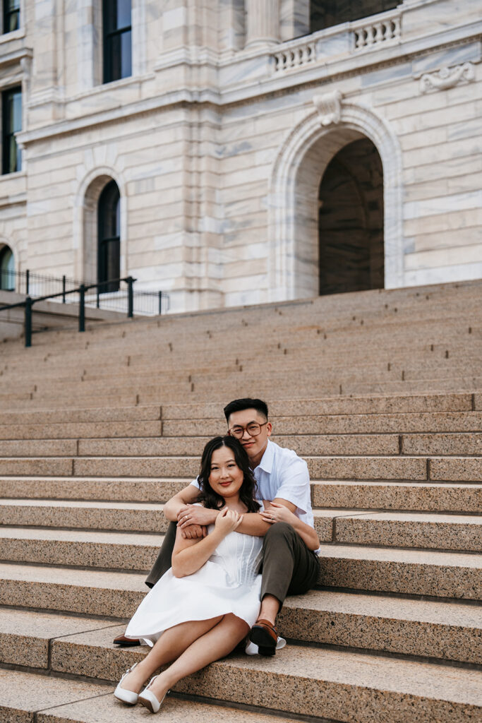 bride and groom minnesota elopement downtown