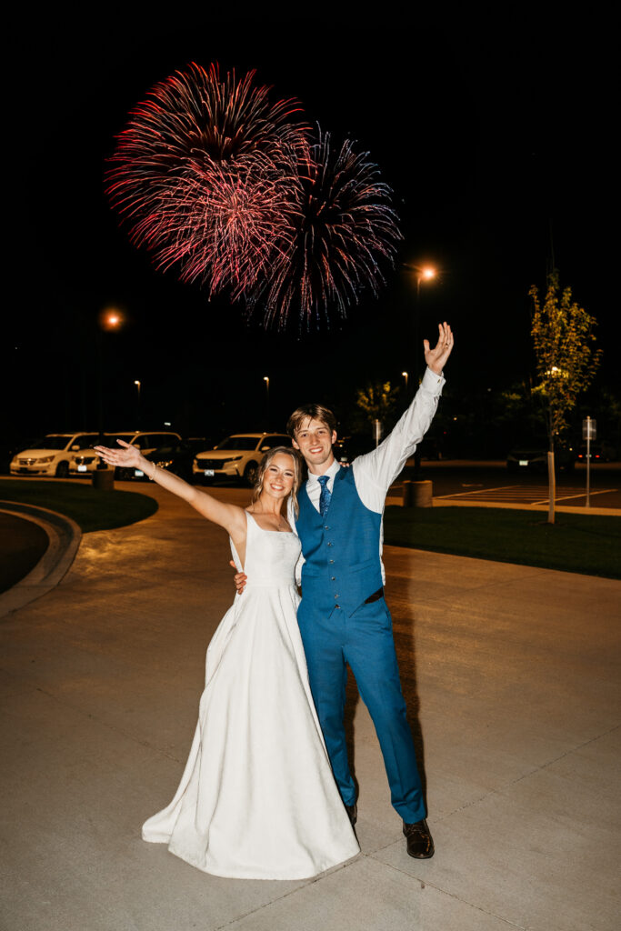 white and sable wedding