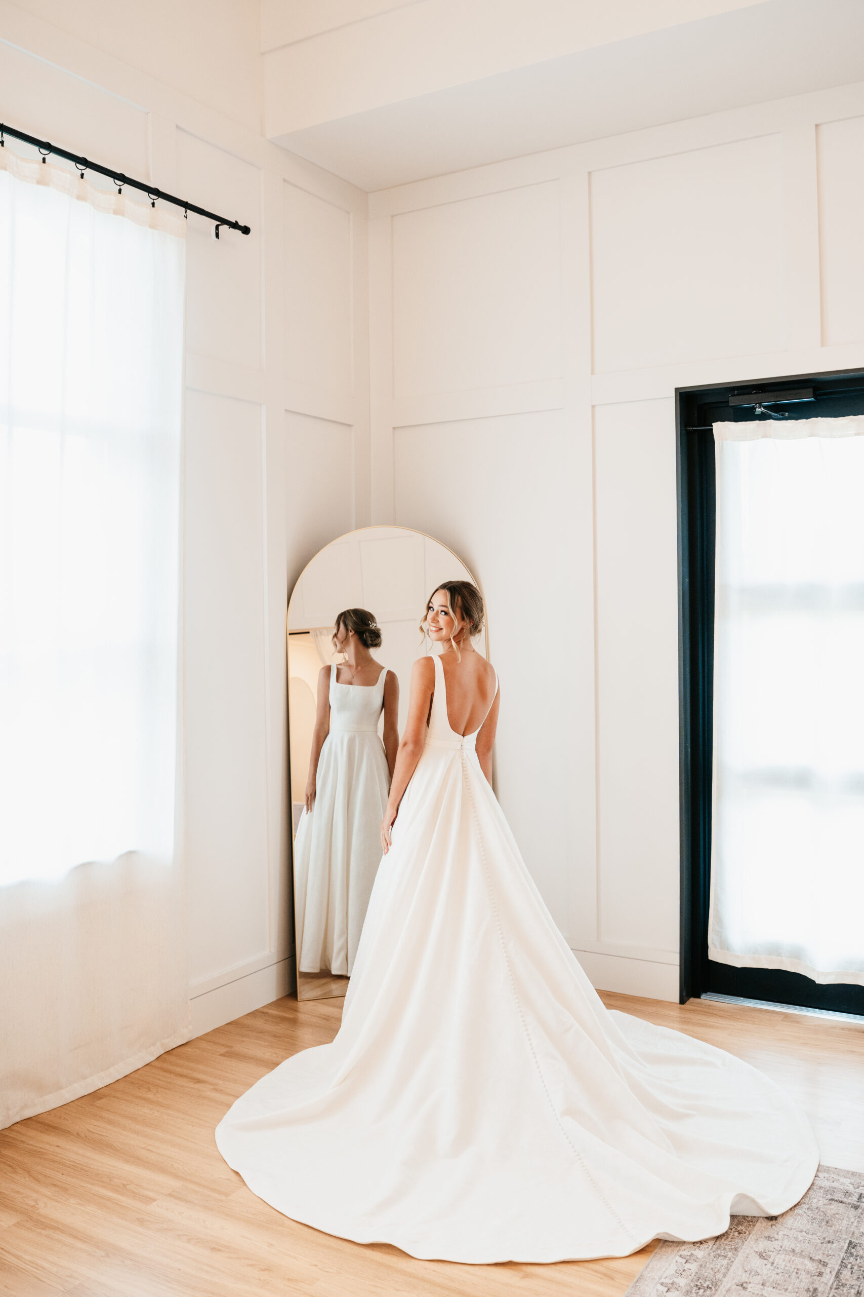 white and sable wedding