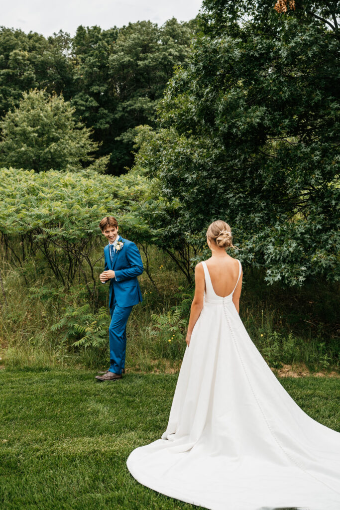white and sable wedding