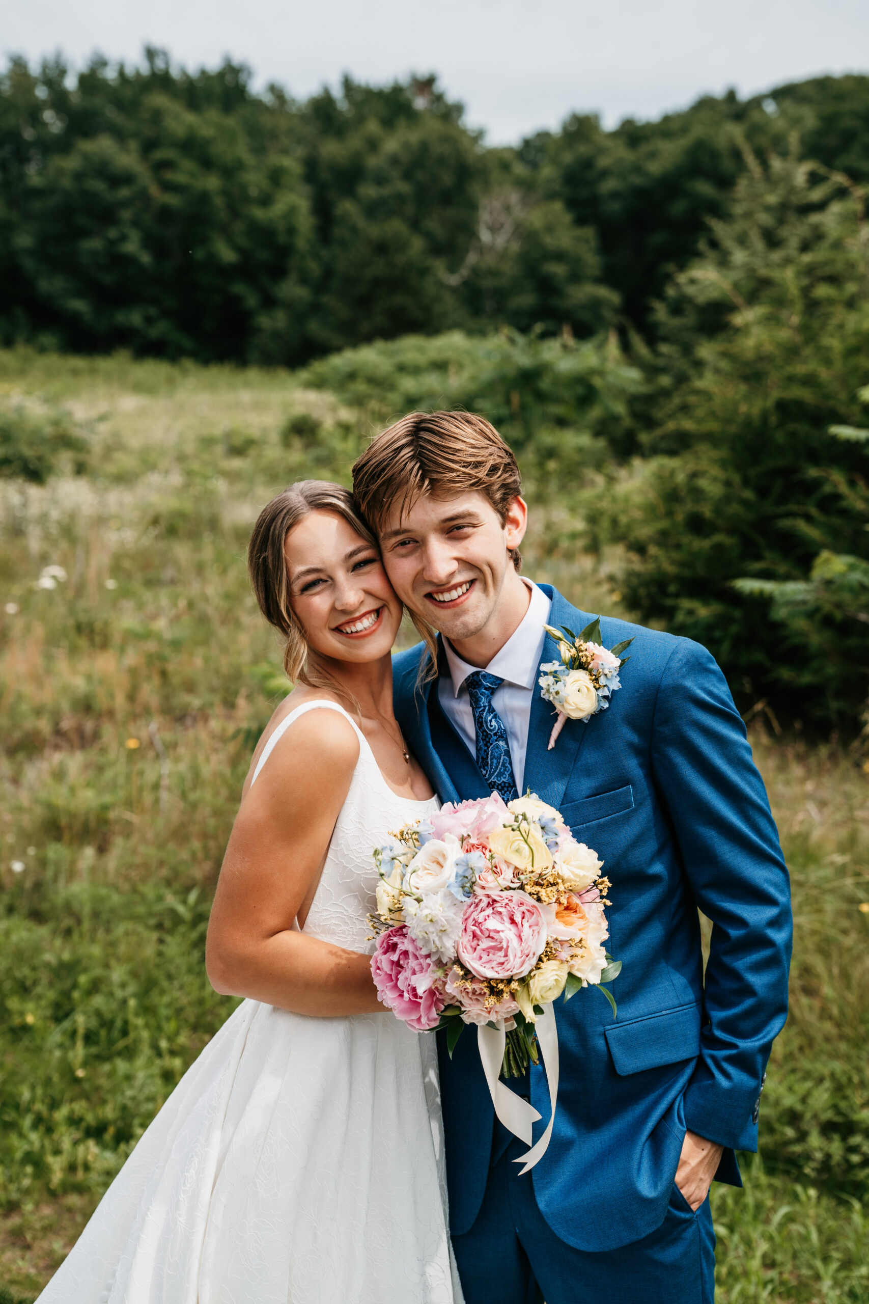 white and sable wedding