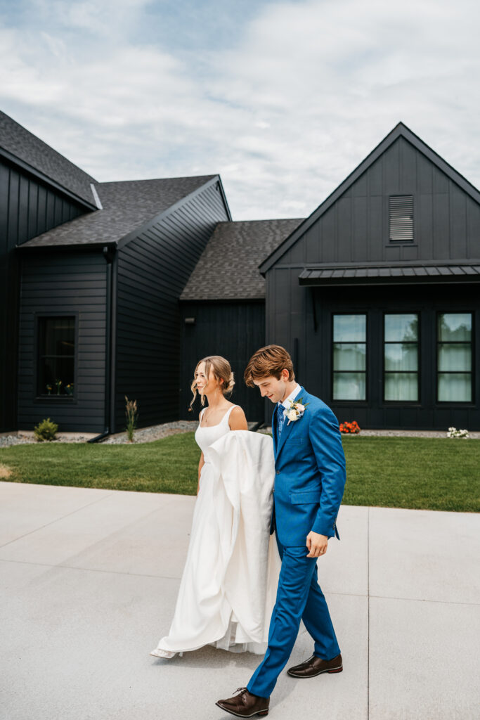 white and sable wedding
