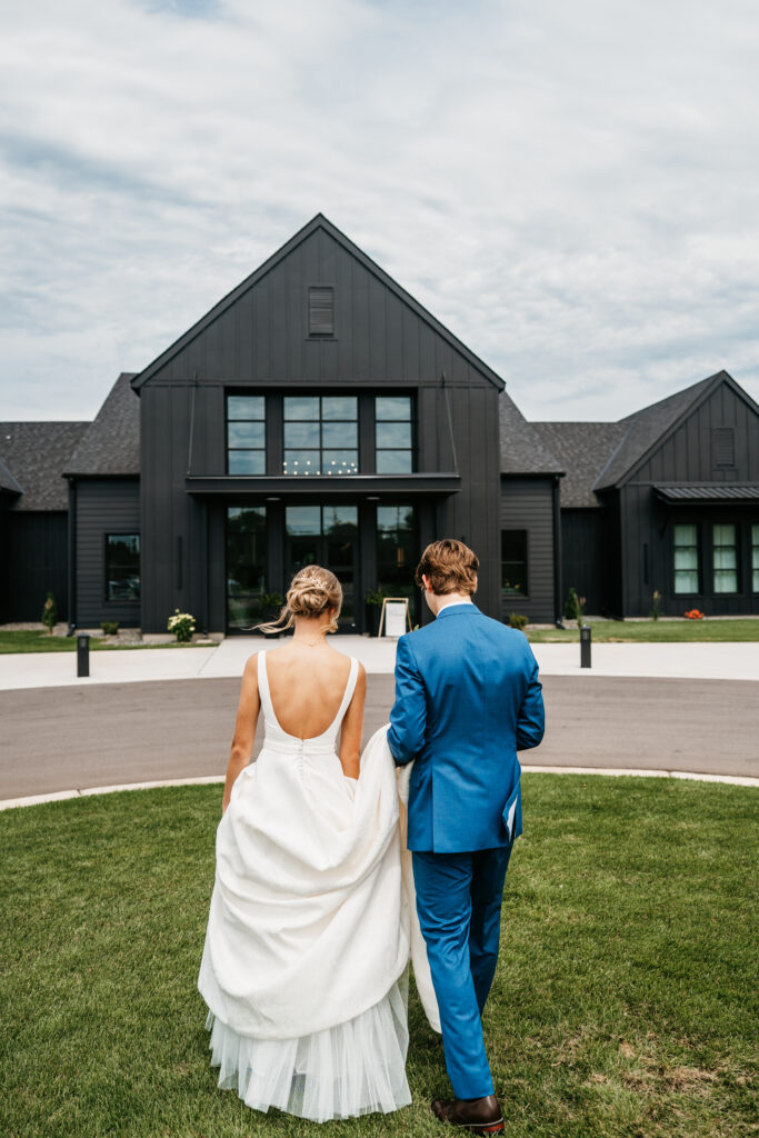 white and sable wedding