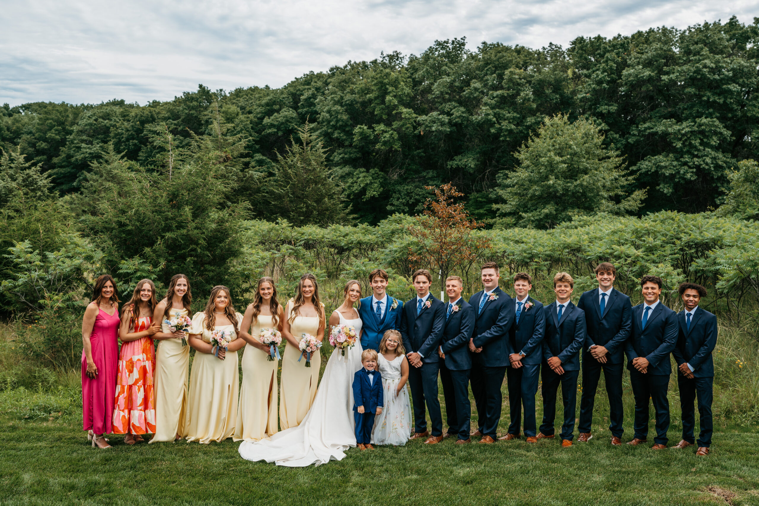 white and sable wedding