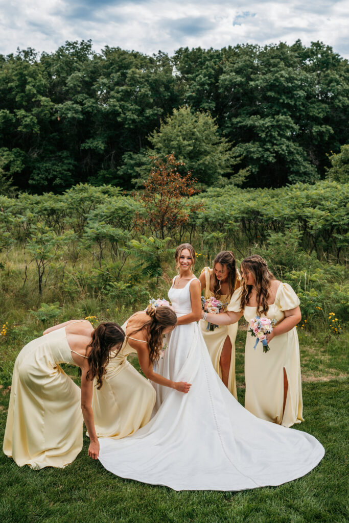 white and sable wedding