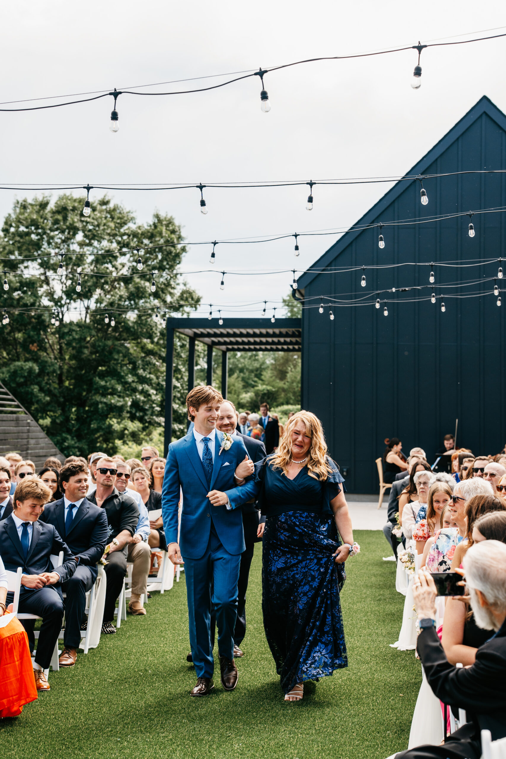 white and sable wedding