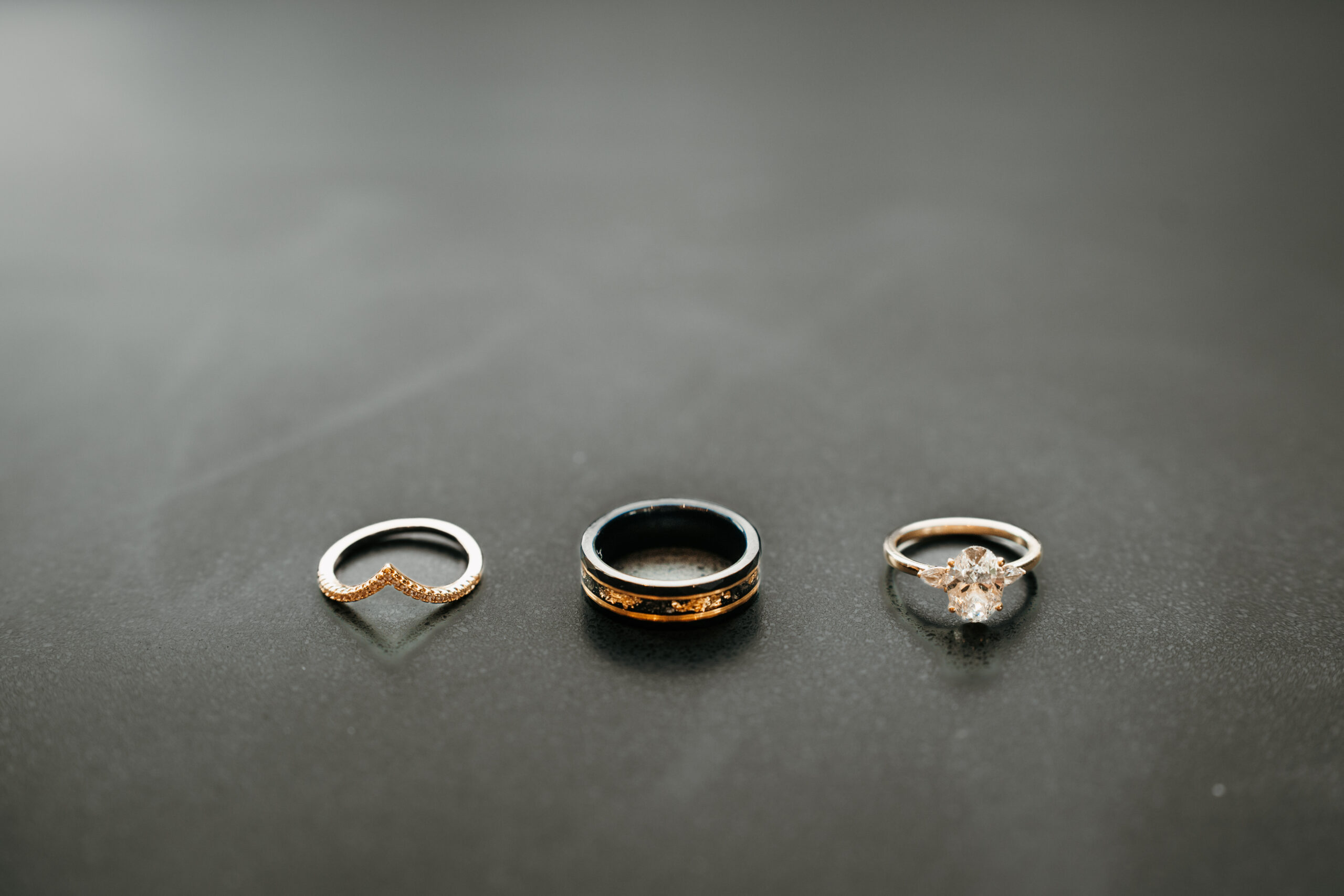 white and sable wedding