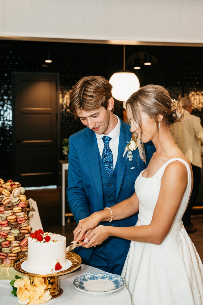 white and sable wedding
