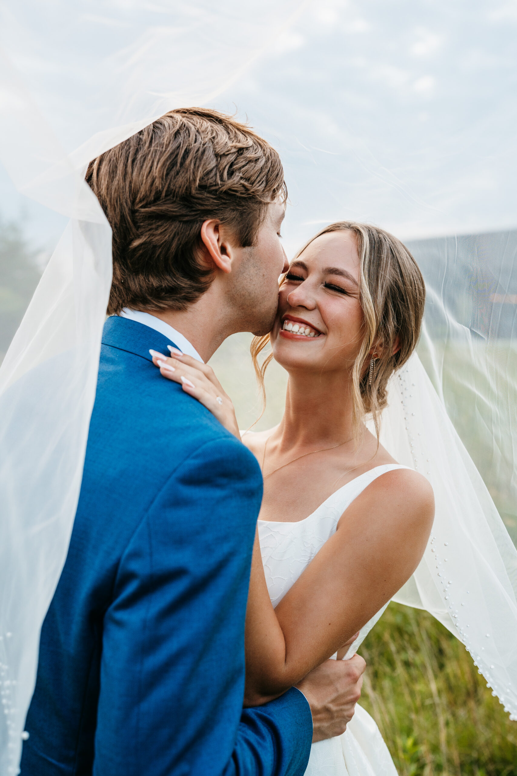 white and sable wedding