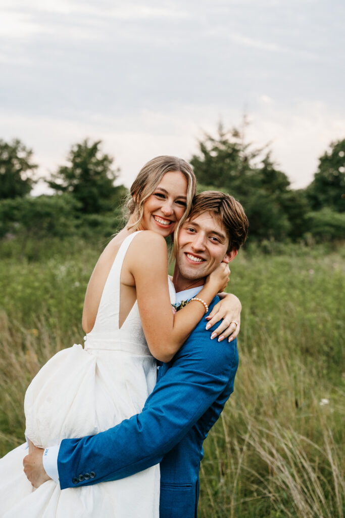 white and sable wedding