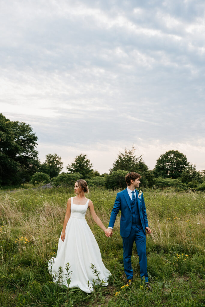 white and sable wedding