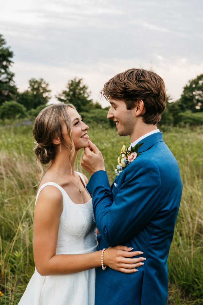 white and sable wedding