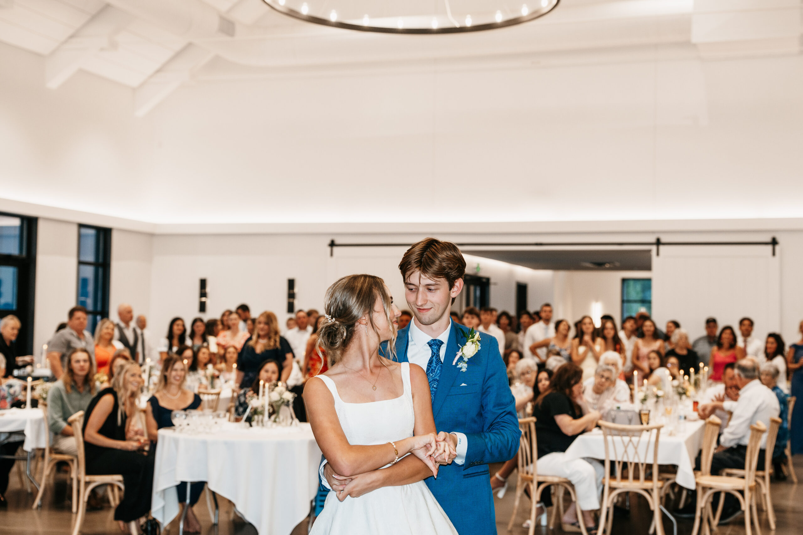 white and sable wedding