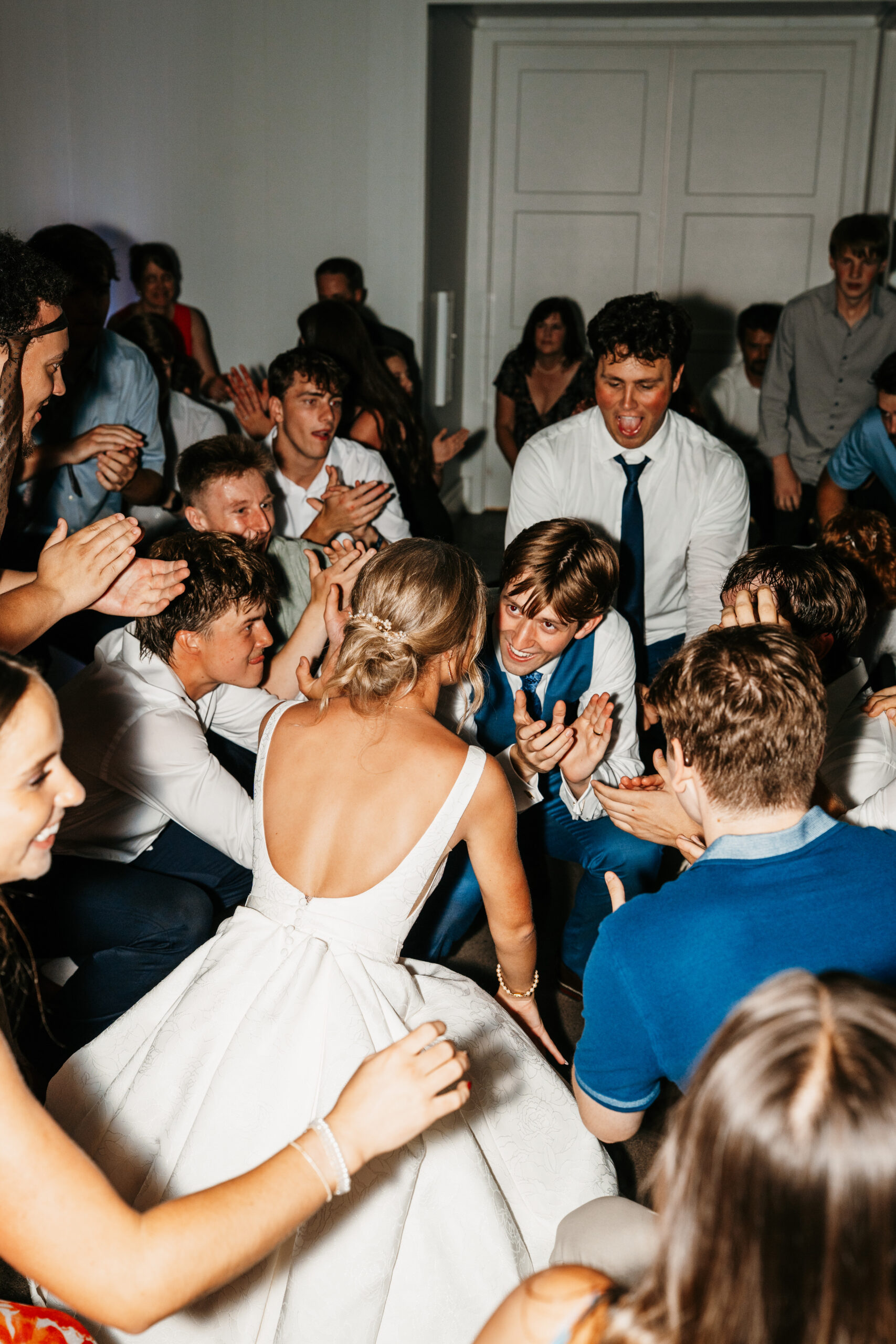 white and sable wedding