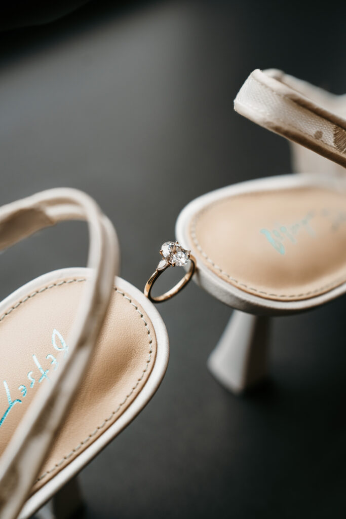 white and sable wedding
