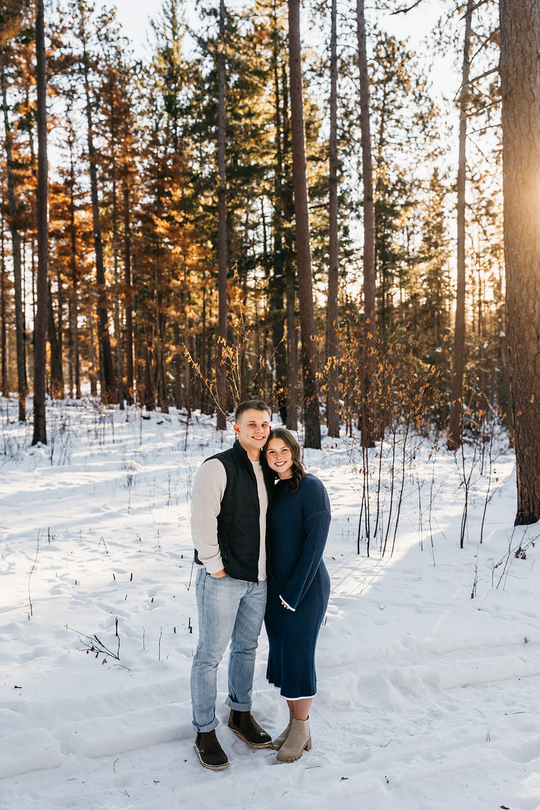 winter duluth engagement photos