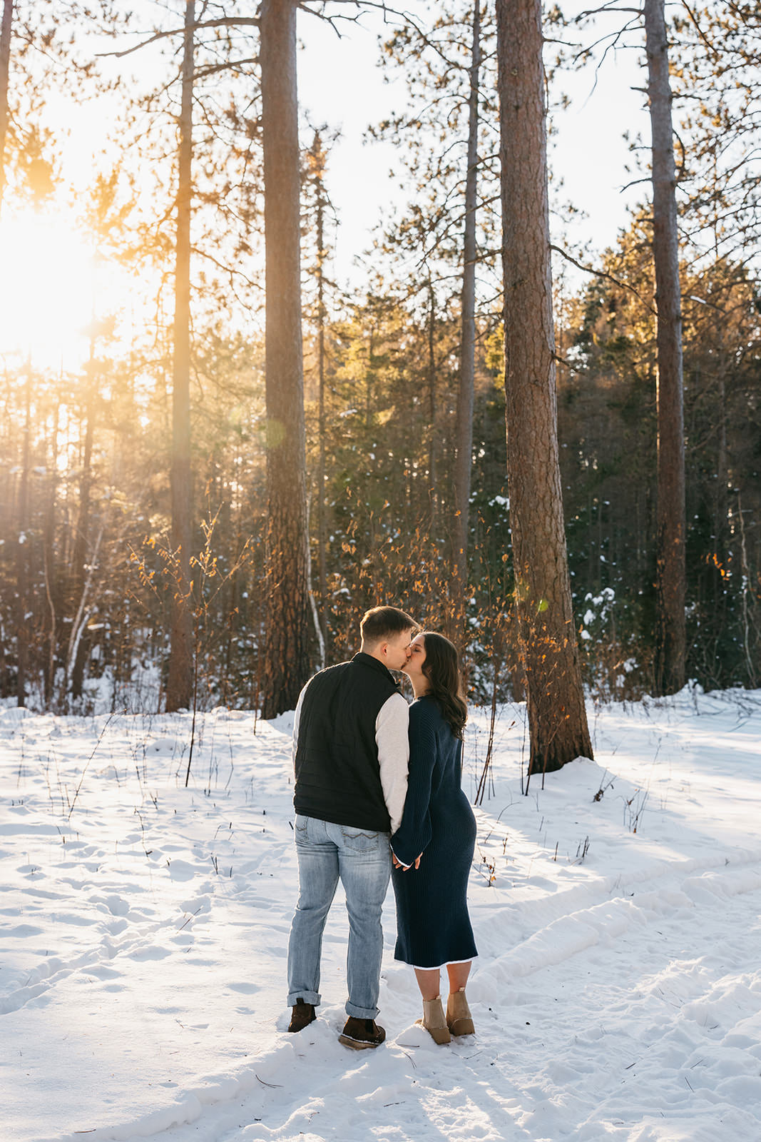 winter duluth engagement photos