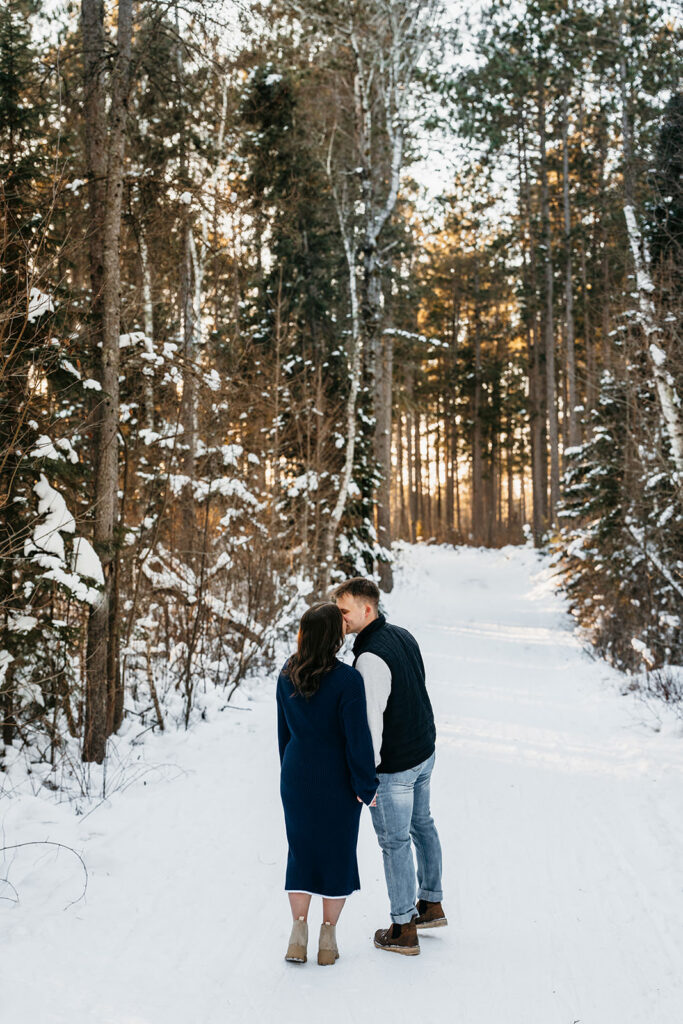 winter duluth engagement photos