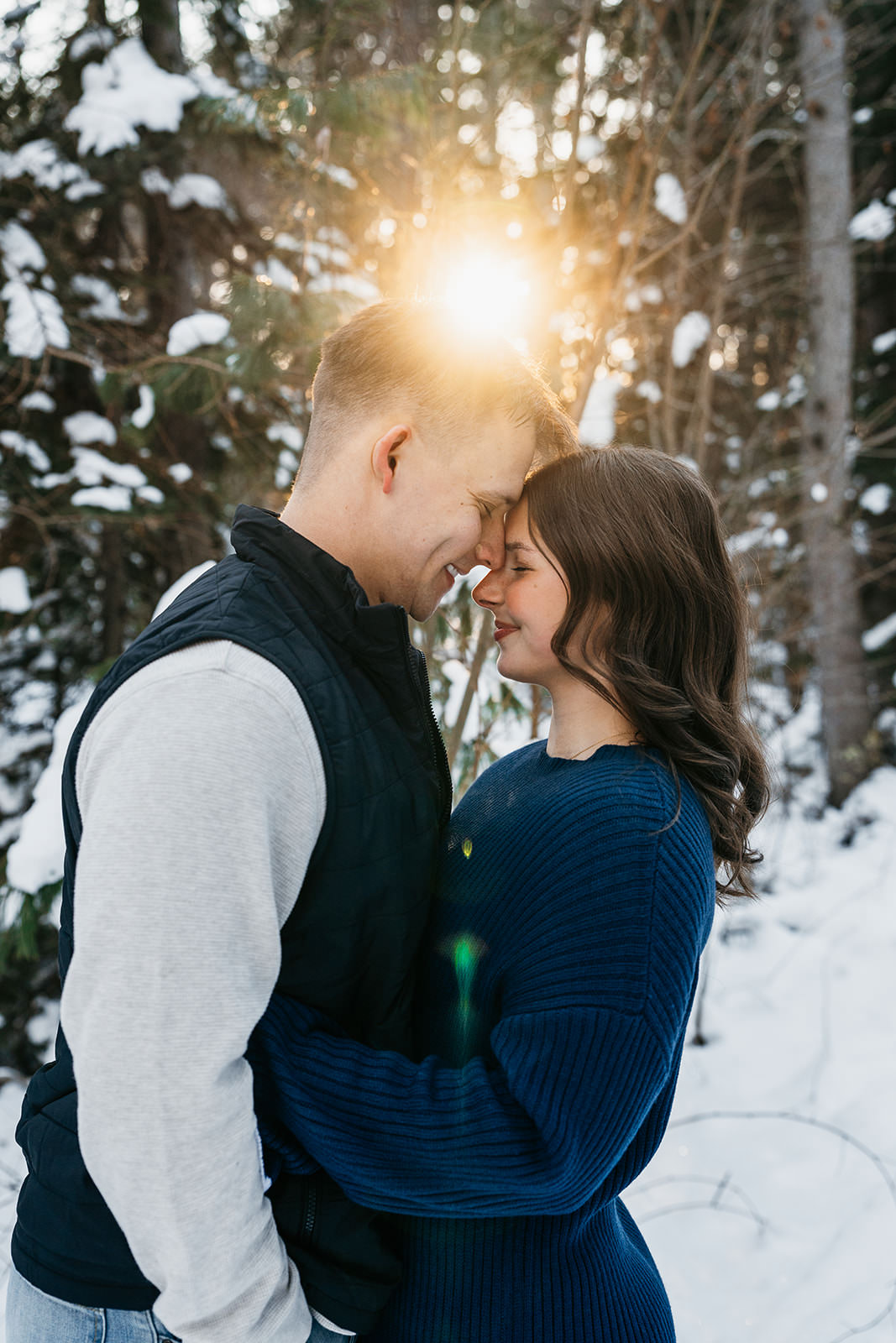 winter duluth engagement photos
