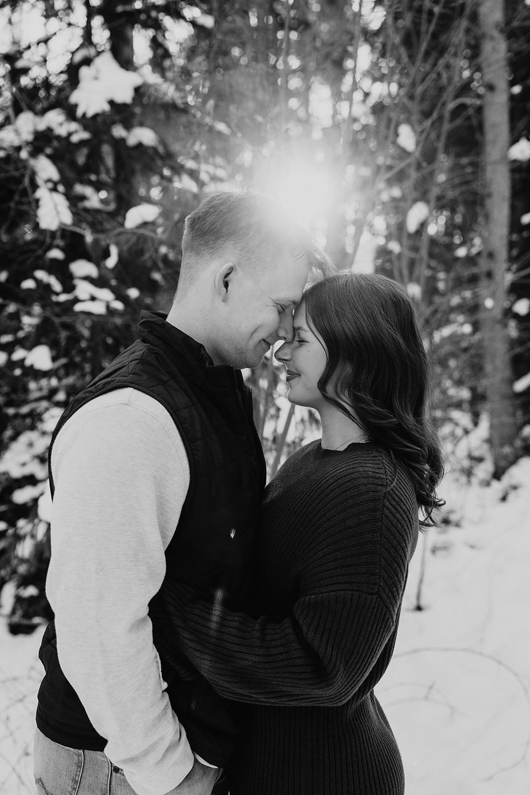 winter duluth engagement photos