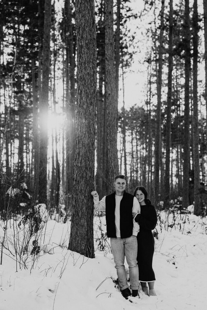 winter duluth engagement photos