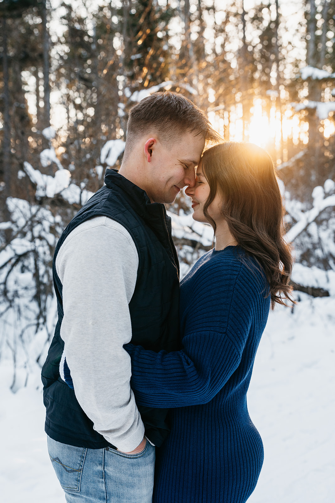 winter duluth engagement photos