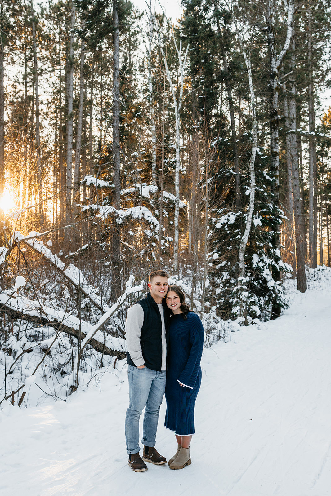 winter duluth engagement photos