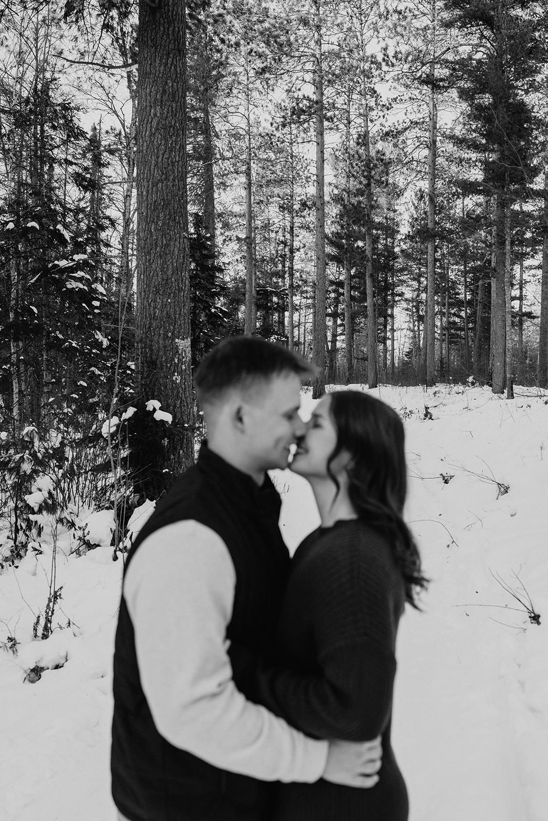 winter duluth engagement photos