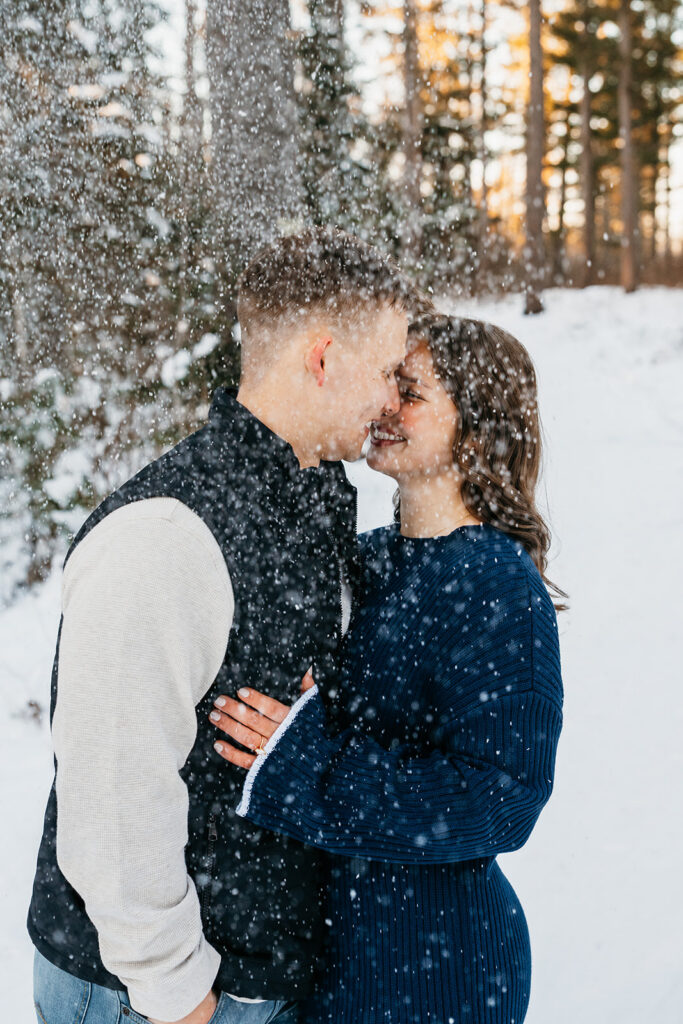 winter duluth engagement photos