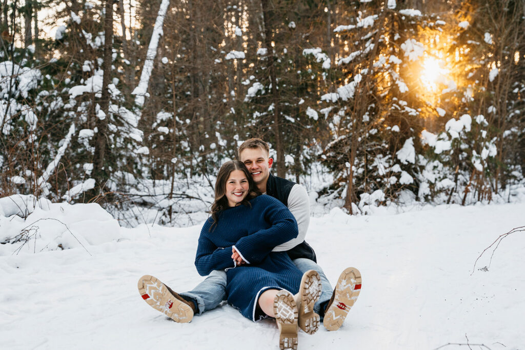 winter duluth engagement photos