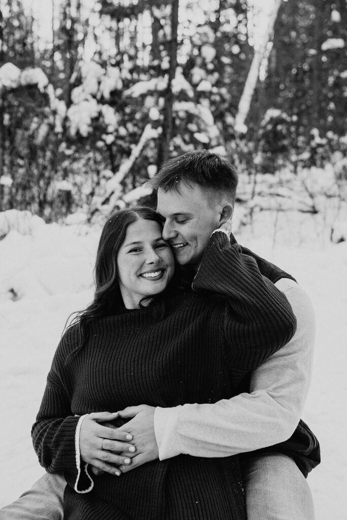 winter duluth engagement photos