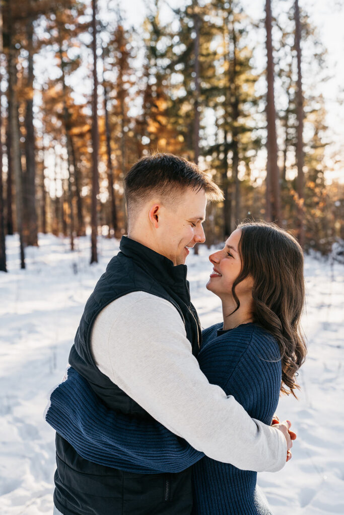 winter duluth engagement photos