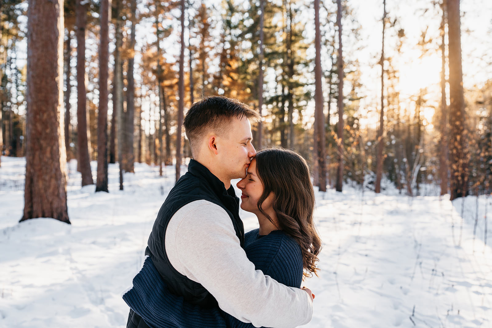 winter duluth engagement photos